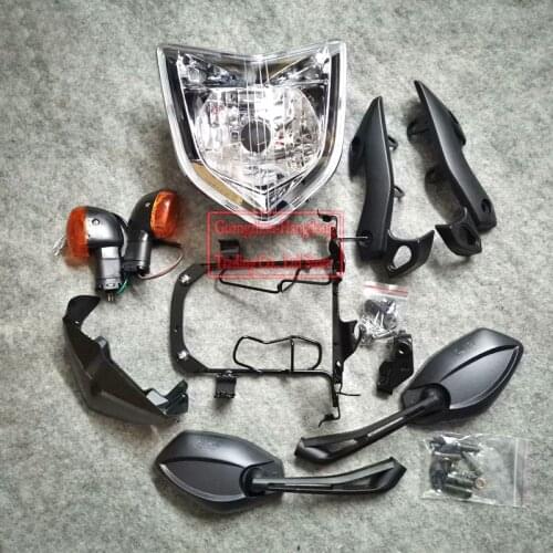 For Yamaha FZ1N FZ1 N 2006 2007 2008 2009 2010 2011 2012 Motorcycle Mirror Turn Light Head Headlamp Bracket Assembly Kit