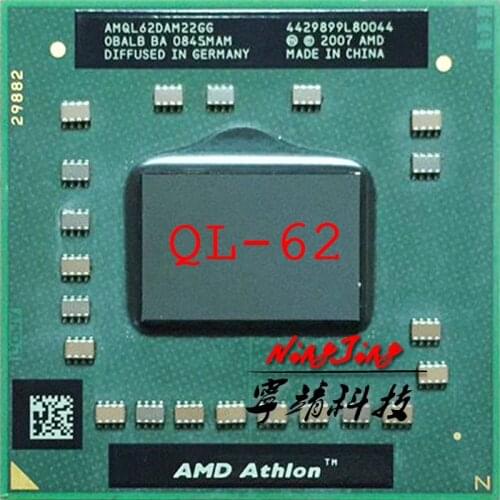AMD Athlon 64 X2 QL-62 QL 62 QL62 2.0 GHz Dual-Core Dual-Thread CPU Processor AMQL62DAM22GG Socket S1