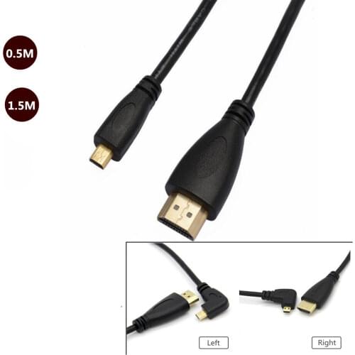 Micro HDMI to HDMI Male to Male Adapter Cable for GoPro Sony A5100 A6000 A6300 Camera, Lenovo Yoga 3 Pro, ASUS ZenBook Laptop