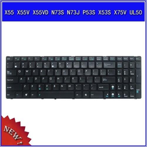 Laptop Keyboard For ASUS X55 X55V X55VD N73S N73J P53S X53S X75V UL50 Notebook Replace US Keyboard