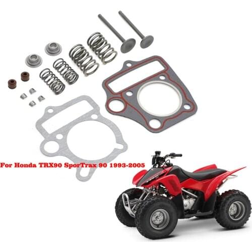 Cylinder Intake Exhaust Valve Gasket Kit Springs ATV for Honda TRX90 Sportrax 90 1993-2001 2002 2003 2004 2005