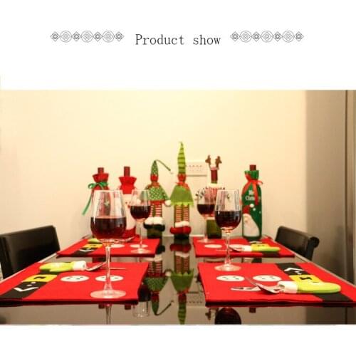 Christmas Knife Fork Mats Placemats Table mats Decoration Xmas Party Pads Comfortable Dinner Dining Tablecloth Supplies Decorati