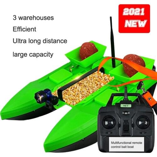 4th upgraded Fishing Bait RC Boat Three Cabins Bait Boat Wireless Remote Control 500M 2Kg Load-Bearing Profession for Fishing