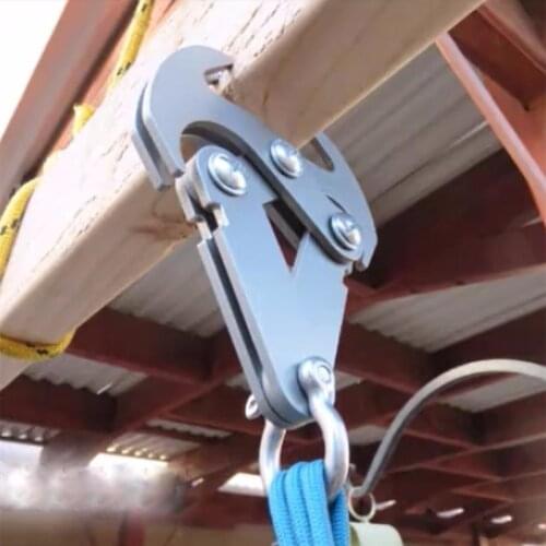 Multi EDC Tools Stainless Steel Survival Magnetic Folding Grappling Hook Climbing Claw Outdoor Gravity Carabiner Rescue Gear