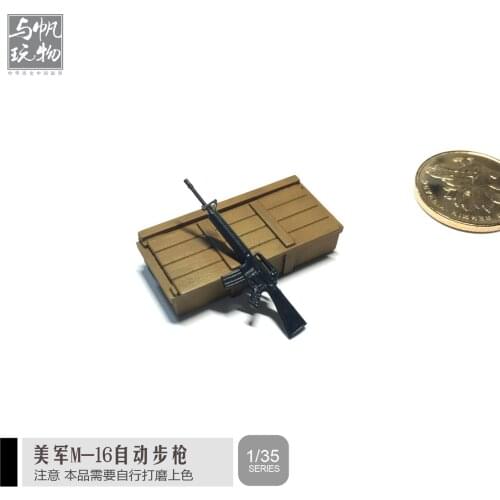 1:35 Resin US Army M-16 Model Gun Weapon Model Colorless 2-3CM MQ-02