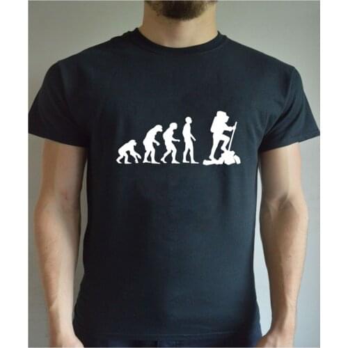 Evolution - Hiking Mountains Christmas Present Joke Parody Men Hot 2019 Summer Men Short Sleeves T Shirt Funny Tee Shirts