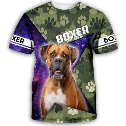 CLOOCL Boxer Men T-shirts Starry Sky Camo Animals Men Clothing 3D Print Casual Tops Unisex Harajuku Streetwear