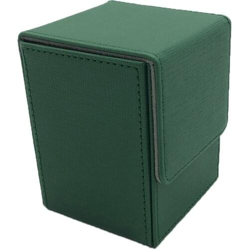 Small Size Mtg Pokemon Yugioh Deck Box Card Case Deck Case Board Game Card Box: Green Color