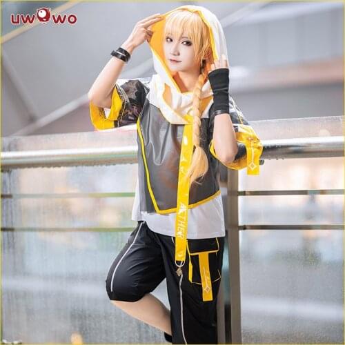 PRE-SALE UWOWO Traveler Cosplay Genshin Impact Aether Costume Male Fashion Traveller Carnival Halloween Girl Kids Game Costumes
