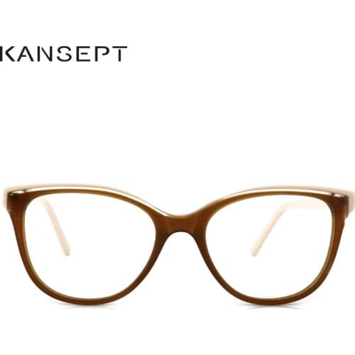 KANSEPT Women Glasses Frame Acetate Vintage Myopia Optical Prescription Eyeglasses Frames Women 2020 High Quality Eyewear FP1978