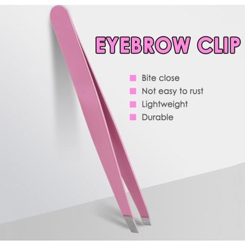 Professional Hair Removal Eye Brow Eyebrow Tweezers Clip Stainless Steel For Women Beauty Makeup Tools 3 Colors TSLM1