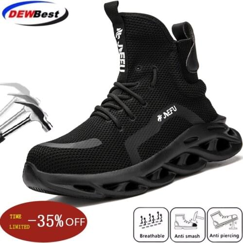 36-48 High-top work shoes steel toe anti-smashing and anti-piercing electrical insulation lightweight breathable safety boots