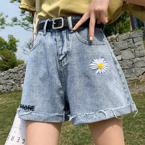 V-hanver All Match Sashes Casual Women Denim Shorts Crimping High Waist Slim Summer Jeans Shorts Feminino Chic Hot Ladies Bottom