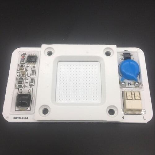 5Pcs AC 220V 170-285VAC High Power 50W led chip built-in driver Royal Blue Grow Chip 445nm-450nm LED