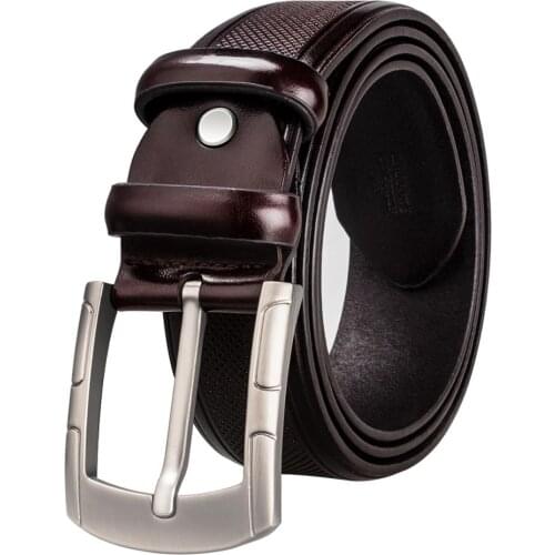 SZ-0005-B 2017 Barry.Wang New Fashion Designers Pin Buckle Leather luxury Belts Business Male Pin buckle Belts for Mens