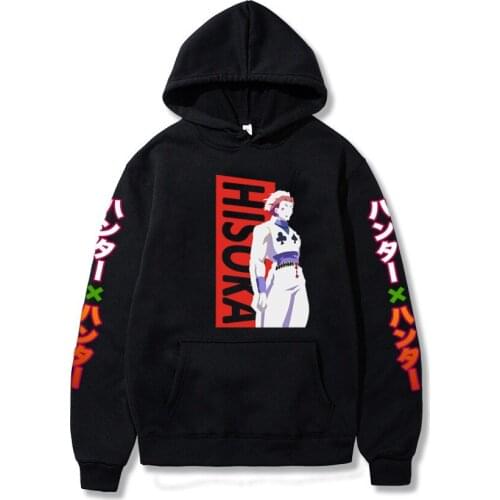 2021 Hot Anime Hisoka Morow Hoodie Graphic Hunter X Hunter Cosplay Hip Hop Sweatshirt for Men Tops