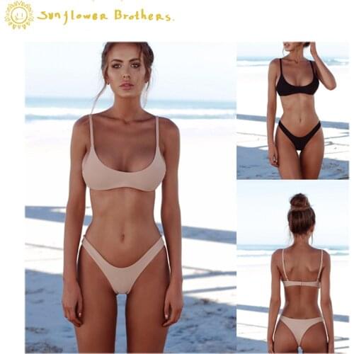 2021 Swimsuit Bikini Solid Nylon Bikini Womens Split Swimsuit Sexy Swimsuit Swimwear Bathing Suits 2 Pieces See Through