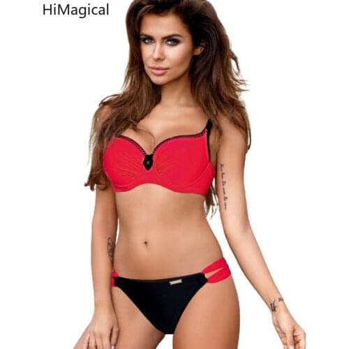 Womens Female Sexy Push Up Bikini Set Swimwear Bathing Suit Swimsuit Swimming Suit Bandage Swimsuit New Styles 2020