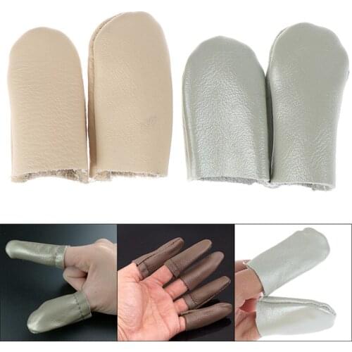 1Pair Leather Needle Felting Finger Protector Thimble Hand Craft Embroidery Tools