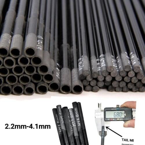 2.2mm-4.1mm 10 Pieces 80cm Fishing Rod Tip Spare Sections Rock Fishing Rod Full Size Solid Hollow Carbon Rod Accessories Sturdy