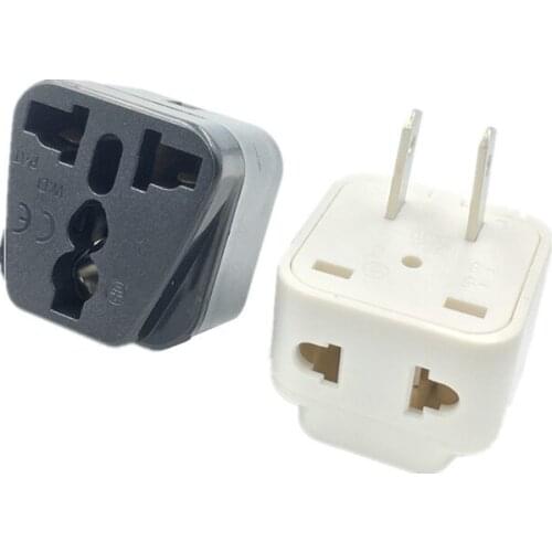 2 In 1 US Plug Adapter Universal Adapter Converter AU UK to American AC Travel Adapter Power Electric Socket Electric Outlet