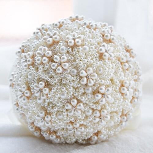 2020 Wedding Bouquet Luxury Bridal Holding Flowers Pure Pearls Bridesmaid Flowers fashion Bridal Bouquets