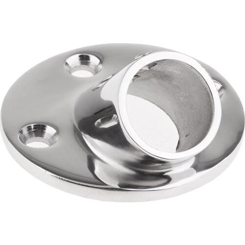 316 Stainless Steel Boat Hand Rail Fitting Round Base For 1" Tubing/Pipe