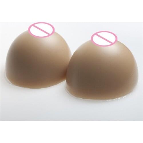 3200g/pair H Cup Shemale Full Silicone Breast Forms Enhancer Cross Dresseing Fake Realistic Artificial Boobs Circular Brown