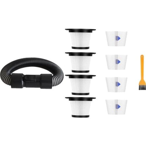 4 Pack HEPA Filter Replacement Set&1 Pcs Telescopic Hose Vacuum Tube Takeover for Moosoo K17 Vacuum Cleaner Accessories