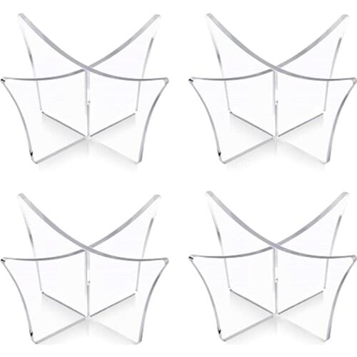 4 Pieces Ball Stand Display Acrylic Ball Holder Transparent Ball Stand Acrylic Ball Holder Acrylic Stand for Soccer Ball