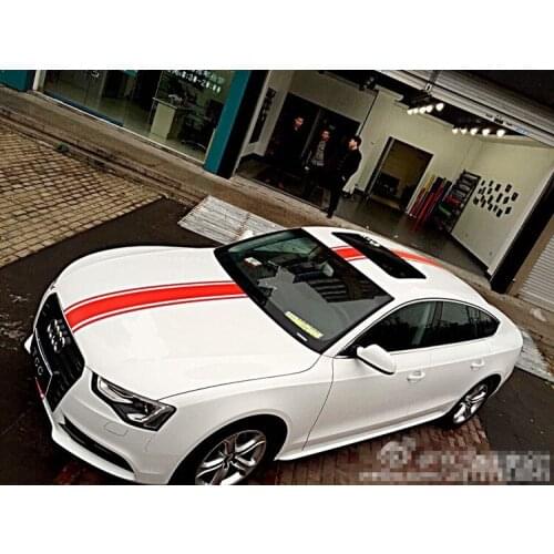 Car Decal Racing Rally stripes for A5 A1 A3 Vinyl Hood Roof Rear Bumper sticker ZC938