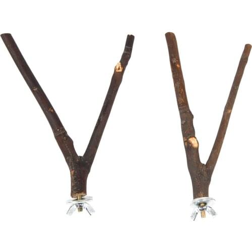 Parrot Bird Standing Stick Wood Pole Bird Cockatiel Parakeet Perches Bite Claw Grinding Toy Bird Cage Accessories Pet Toys