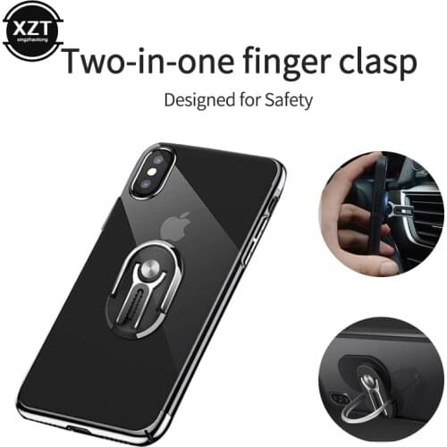 Car Phone Holder Stand GPS Clip Universal Air Vent Mount Finger Ring Holder Bracket Mobile Phone Stand 360 degree Rotable holder