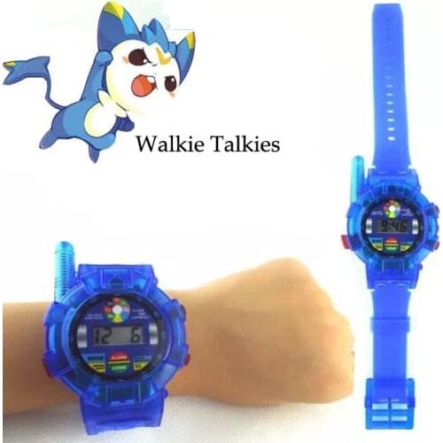 Hot Children Electric Toy Walkie Talkies Locke Kingdom Blue Red Color For Boy Girl Fun Kid Toy Time Cartoon Watch 1000M Distance