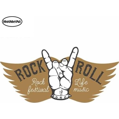HotMeiNi 13cm x 9cm for rock and roll Graphics Funny Car Stickers Occlusion Scratch Vinyl Decals DIY JDM Auto Decoration