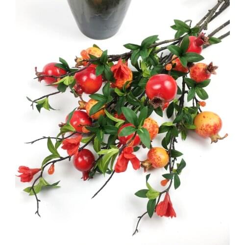 Artificial Pomegranate Foam Berry Flowers Christmas Fruit Ornaments Home Decor Living Room Props