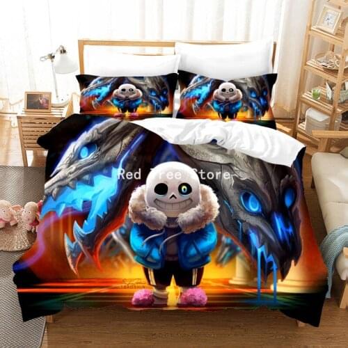 Undertale Game Bedding Set 3D Printed Bedroom Decor High Quality Duvet Cover Home Textile Comforter Bedding Sets Queen King Size