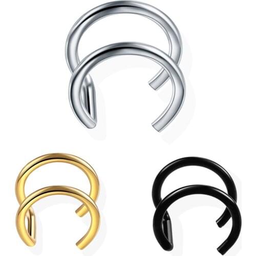 Utimtree Hot Sale Men Women Ear Clip Cuff Wrap Earrings Fashion Helix Cartilage Clip-on Earrings Non-piercing Ear Cuff Eardrop