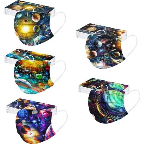 50pcs Children Face Mask Cartoon Printed Soft Skin-friendly Disposable Mouth Cover Mask Boy Girl Mouth Mask Halloween Cosplay マス