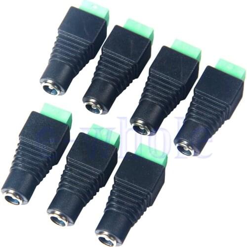 MLLSE 10PC 5.5*2.1mm Female Jack to Two Screw Pin DC Power Cord Connector Adapter HG2818