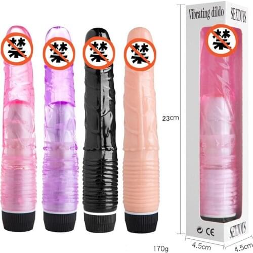 NUANQIN Basic Powerful Beginner’s Dildo Vibrator Sex Toy Stimulating Clit and G-Spot Adult Toys 23 cm (9.1 inch)