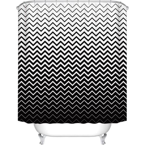 Striped Decorative Shower Curtain Bathroom Curtain Fabric Shower Curtain Fabric Waterproof Polyester Shower Curtain