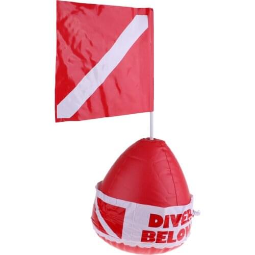 MagiDeal High Visible Scuba Dive Float Snorkeling Spearfishing Signal Floater & Flag