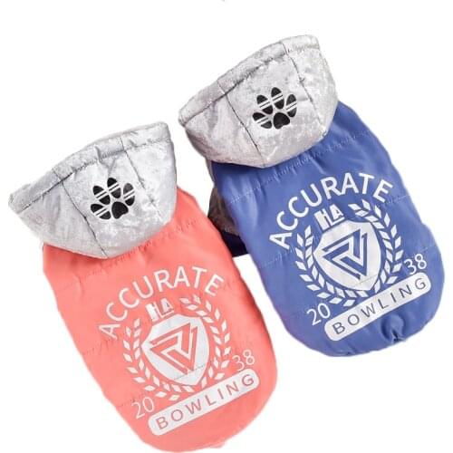 Paw Sliver Hats Dog Cat Jacket Windproof Winter Warm Pet Puppy Clothes Apparel Chihuahua Yorkie XS XXXL Animal Shop Wholesale