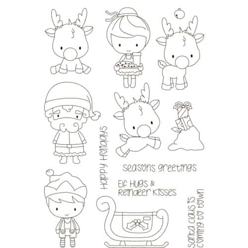 11x16 Boy and girl TBig ice cream ransparent Clear Stamps Silicone Seals for DIY scrapbooking photo album Card Making