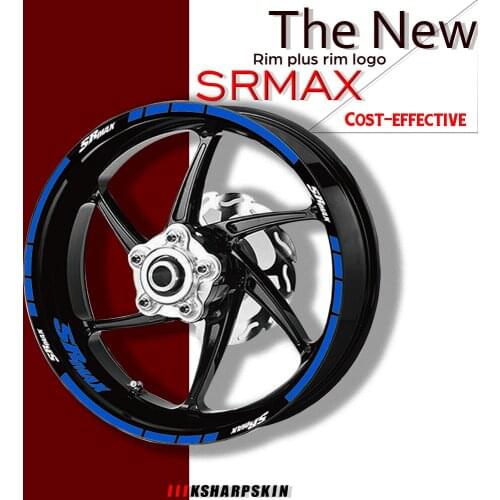 Motorcycle Reflective wheel sticker and Rim logo stickers Tire decoration protection decals for APRILIA SRMAX sr max
