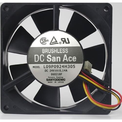 L09P0924H305 24V 0.14A 9025 9CM three-wire cooling fan