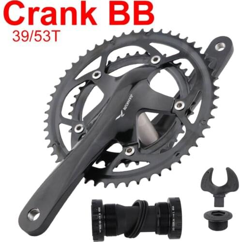 Bicycle Crank 130bcd Hollow Double Disc 20/22 Speed Folding Bike Crank 39-53t Chain Ring For Road Bike accessories