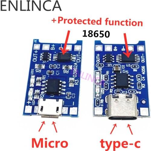 1-10pcs MICRO mini USB Port TP4056 4056E 1A Lithium Battery Charging Board Battery Charger Module With Protection Dual Functions