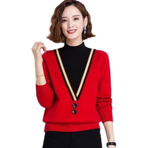 Ladies Short Cashmere Sweater Women Pullovers Knit Jumper Autumn Winter Women Sweaters Coat Soft Loose Top Knitwear Female W62